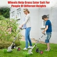 thumbnail image 5 of Tanbaby Electric Weed Wacker Attachment Wheels for 8/9” Weed Eater, Adjustable Cordless String Trimmer Auxiliary Wheels, Tool Pole Dia 26-28mm Adjustable Support Wheel, 5 of 7