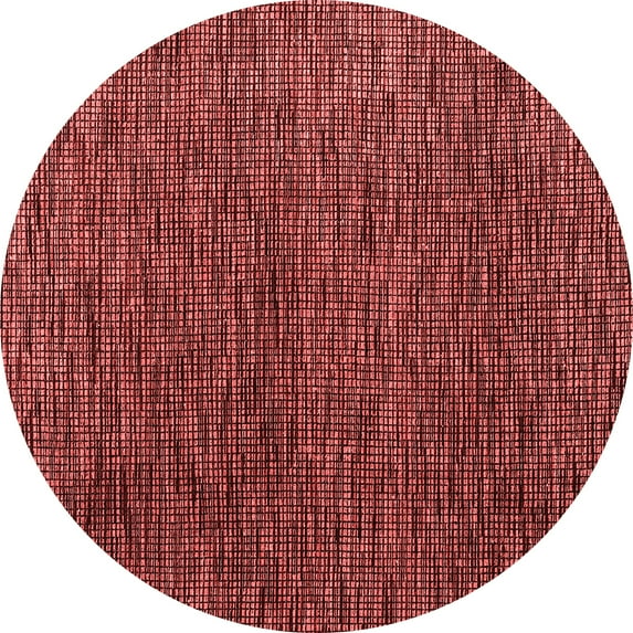 Ahgly Company Indoor Round Abstract Red Modern Area Rugs, 8' Round