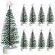 thumbnail image 1 of Mini árbol de Navidad de 6,7 pulgadas, mesa con luces, estrella, copa de árbol para fiesta, 9 Uds., 1 of 9