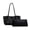 01: Black, variant on Under $15 Straw Beach Bags for Women, Woven Straw Tote Bags Large Beach Bag, Weaving Swim Shopping Travel Bag Waterproof