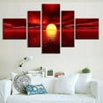 thumbnail image 4 of 5pcs 20cm Decoración para El Hogar Arte de Pared Pintura Imagen Paisaje Rojo, 4 of 5