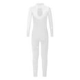 thumbnail image 3 of LiiYii Kids Girls One Piece Full Body Unitard Gymnastics Leotard Figure Skating Jumpsuit Romper Dancewear White 6, 3 of 6