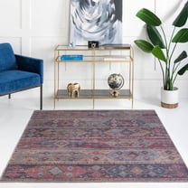 Unique Loom Sisu Collection Area Rug - Kolkata (5' 3" Square Multi/Black)