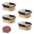 thumbnail image 1 of 4 Pack Airtight Food Storage Container Set, Kitchen Pantry Organization Canisters, Cereal Snack Candy Storage Containers, 460ml, 1 of 7
