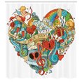thumbnail image 3 of Ambesonne I Love You Shower Curtain, Eros Presents Ring, 69"Wx75"L, Multicolor, 3 of 3
