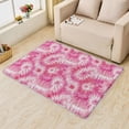 thumbnail image 2 of Tie Dye Rugs for Living Room Bedroom - Pink Rug 3x5 - Art Carpet for Home Decor - Washable Non Slip Patterned Indoor Small Area Rug - Soft & Low Pile (ZK&827), 2 of 7