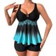 thumbnail image 1 of Gibobby Conjunto de bikini para mujer Nuevo Traje de baño Estilo Falda dividida ahuecado estampado Casual traje de baño de tamaño(Azul,CH), 1 of 5