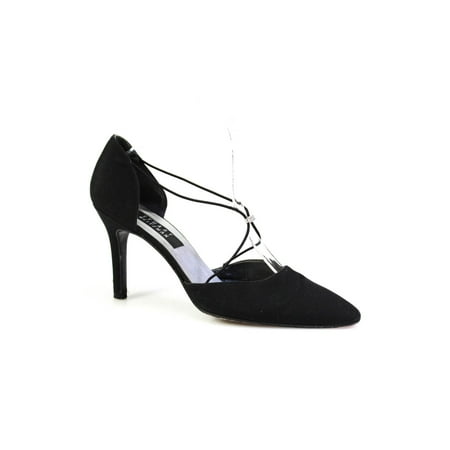 

Pre-owned|Stuart Weitzman Womens Elastic Satin D orsay Pumps Black Size 8