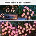 thumbnail image 4 of Lámpara solar de jardín con forma de flor de camelia, luz LED cálida para decoración de patio | Ramas ajustables con encendido automático al anochecer y apagado al amanecer, 4 of 6