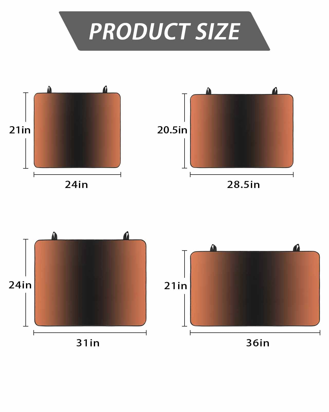 Stove Top Covers for Electric Stove, Orange Black Ombre Glass Stovetop Cover Protector, Modern Gradient Abstract Art Induction Cooktop Protector Oven Mat for Kitchen Countertop 28.5"x20.5"