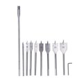 thumbnail image 1 of Woodworking Drill Bit Set,10Pcs Wood Drill Bit Spade Drill Bits Paddle Flat Bits Performance Driven, 1 of 8