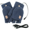 thumbnail image 1 of Hearth & Gear Heating With USB Connection Thermal Wear For Cold Weather Half Finger Flip Design Thick Velvet For Insulation Versatile Heated Hand Gear For Outdoors Desk Pedal Bike Steppers for, 1 of 4