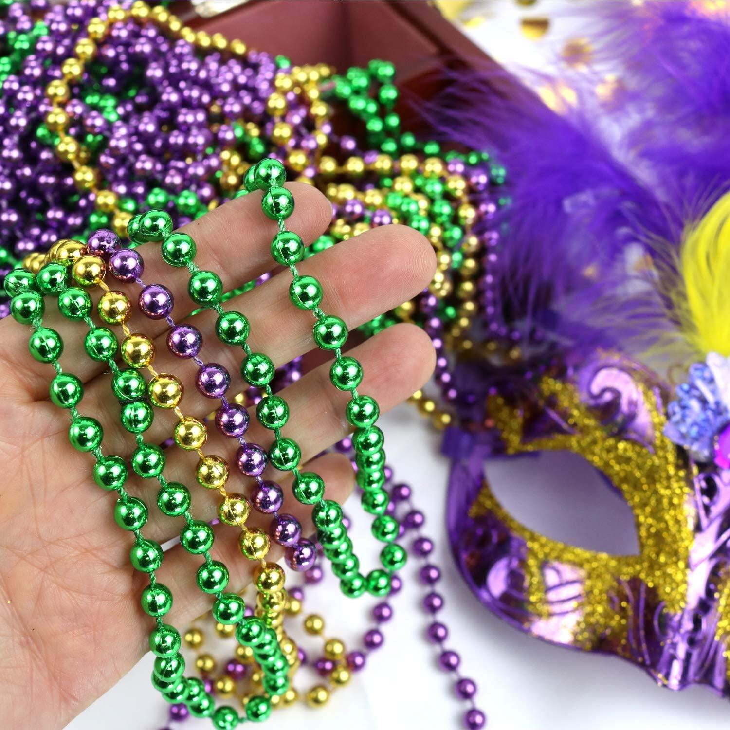 Beaded purple necklace with cz stones and tirupati balaji pendant in v –  Cherrypick