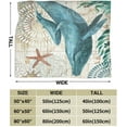 thumbnail image 3 of Vintage Ocean Whale Background Fleece Throw Blanket Ultra Soft Cozy Decorative Flannel Blanket All Season for Home Bed Couch Chair Travel 50x40in, 3 of 6