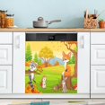 thumbnail image 2 of Coolnut Cartoon Wild Animals Dishwasher Magnet Sticker, Refrigerator Magnetic Cover, Fridge Panels, Home Cabinet Decals Appliances Stickers, 23"x 26", 2 of 6