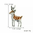thumbnail image 7 of GKNET Christmas Crystal Deer Reindeer Animal Enamel Brooch Pin Women Xmas Party Gift, 7 of 7