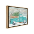 thumbnail image 4 of Stupell Industries Rustic Hello Winter Truck Holiday Painting Brown Floater Framed Canvas Art Print Wall Art, 21 x 17, 4 of 10