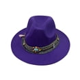thumbnail image 2 of Fedora à la Mode Fedoras Hommes Grand pour Femmes Chapeau de Robe Femmes et Chapeau Casquettes de Baseball, 2 of 3