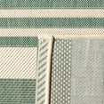 thumbnail image 5 of Safavieh Courtyard Caroline Striped Indoor/Outdoor Area Rug, Beige/Dark Green, 4' x 4' Round, 5 of 10