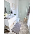 thumbnail image 6 of My Texas House Lancaster Stripe Fringe Cotton Bath Rug , Grey, 20" x 32", 6 of 6