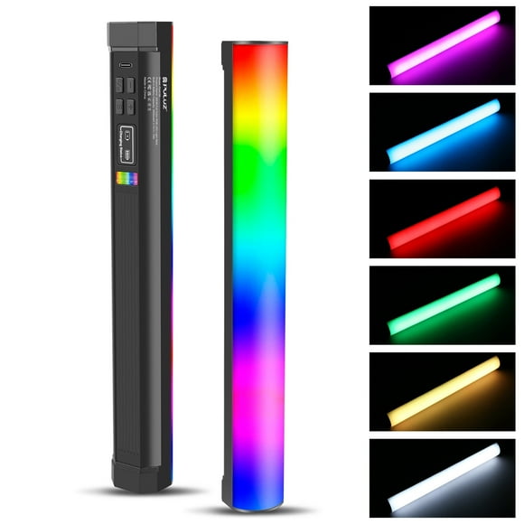 EGNMCR Night Lights 30cm/11.8in RGB Light Stick Magnetic LED Tube Light Wand 6W Photography Auxiliary Light Adjustable Color Photography Lamp the light