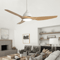 thumbnail image 6 of Sofucor 52 Inch Ceiling Fan with Lights, Modern, Dimmable, 6-Speed, 3-Timer, Reversible, DC Motor, 6 of 13