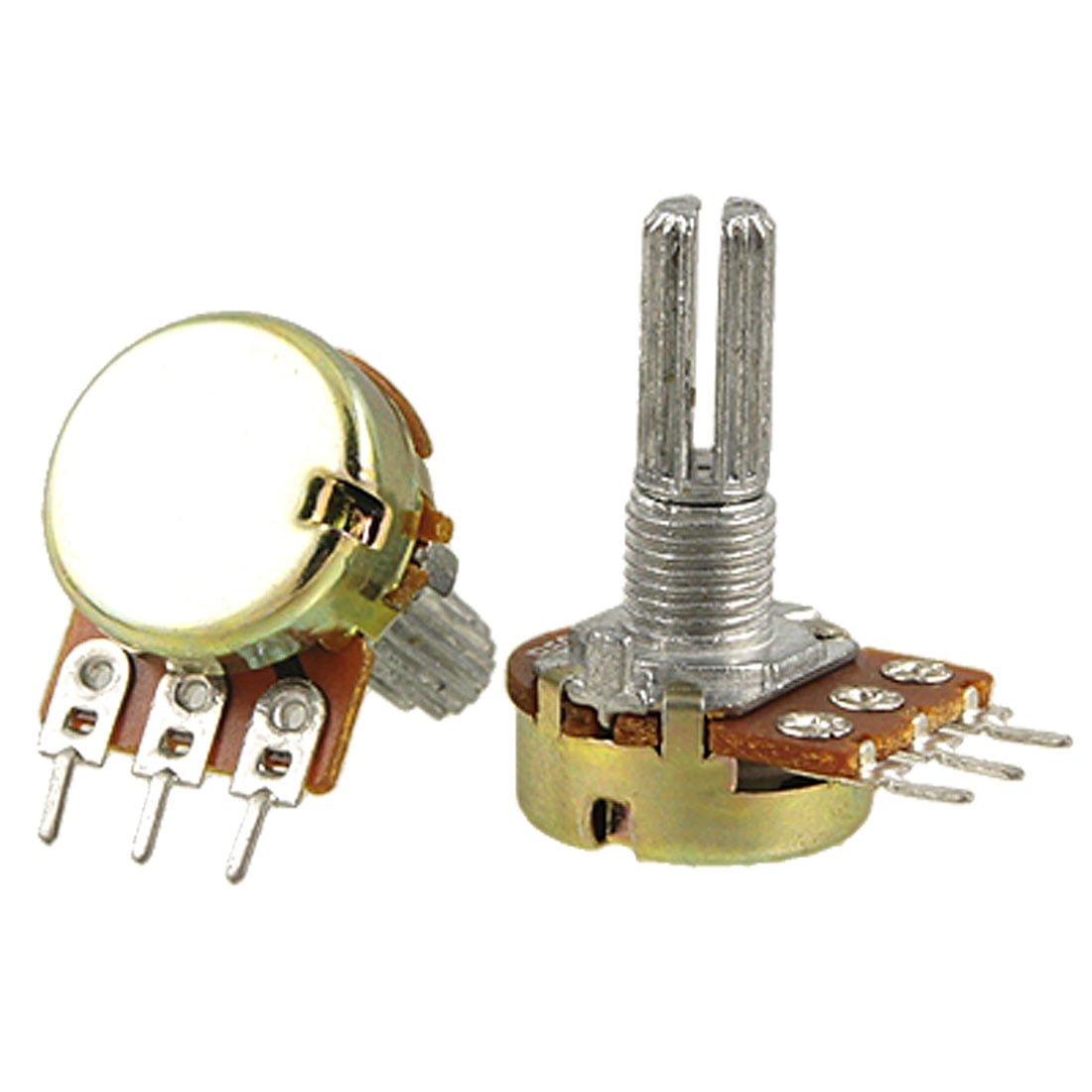 Half Shaft Potentiometer Uxcell 5K Ohm Carbon Film Potentiometers ...