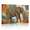 C, variant on XaaKee Tribal Elephant Canvas Wall Art Wildlife Animal Braided Ear Edges Art Prints Canvas Prints Wall Art Inner Framed 18*12Inch