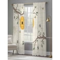 thumbnail image 4 of Bees Branches Sheer Curtains 84 Inch Length 2 Panels Set, Farmhouse Spring Botanical Elegant Voile Window Treatment Rod Pocket Curtains Sheers Drapes for Bedroom/Living Room/Kitchen 52"x84"x2, 4 of 7