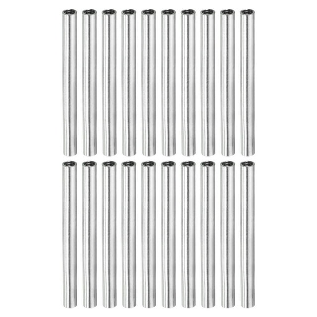Unique Bargains Écrou d'Accouplement Rond M4x0,7 Mm 50mm Fileté Connecteur Tige Tige Tube de Goujon 20 Pack