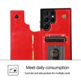 thumbnail image 6 of SaniMore for Samsung Galaxy S23 Ultra 6.8" 2023 Case with Flip Wallet Credit Card Holder, Premium PU Leather Magnetic Clasp Kickstand Heavy Duty Shockproof Anti-drop Cover For Galaxy S23 Ultra, Red, 6 of 9