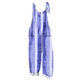 thumbnail image 2 of Frostluinai Jumpsuits for Women Summer Sleeveless Adjustable Straps Linen Overalls Casual Plaid Print Jumpers Plus Size Baggy Rompers with Pocket, 2 of 5