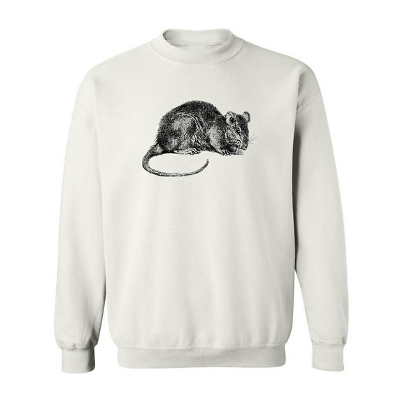 Rat Pencil Drawing Sweatshirt Men -Image by Shutterstock, Male 5X-Large