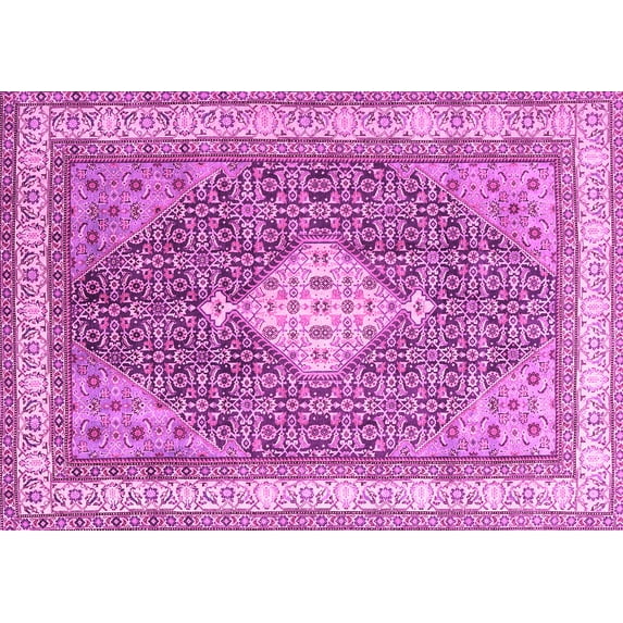 Ahgly Company Indoor Rectangle Persian Pink Traditional Area Rugs, 7' x 9'