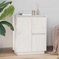 thumbnail image 1 of vidaXL Buffet Blanc 60x34x75 cm Pin Massif, 1 of 5