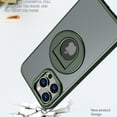thumbnail image 3 of ELEHOLD for iPhone 13 Pro Max Case Matte Magnetic Clear Back Slim Thin Lightweight with Folding Ring Kickstand Shockproof Protective Case Compatible with Mag Safe for iPhone 13 Pro Max,green, 3 of 6