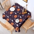 thumbnail image 2 of Halloween Elements Pattern Square Tablecloth,Waterproof Square Table Cover,Wipeable Spillproof Washable Table Cover for Home Kitchen Party Decor 42"X42"(107x107cm), 2 of 6