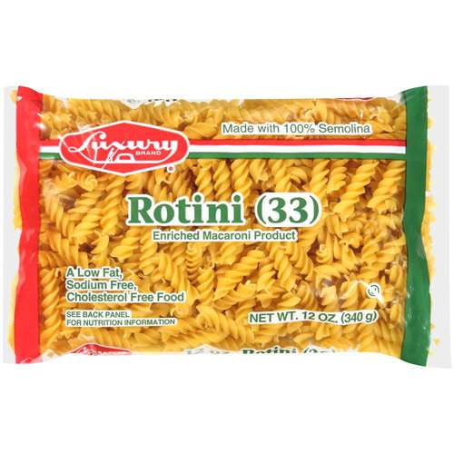 Luxury Pasta Rotini (33) Enriched Macaroni Product, 12 Oz Walmart