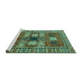 thumbnail image 2 of Ahgly Company Machine Washable Indoor Rectangle Persian Turquoise Blue Traditional Area Rugs, 8' x 12', 2 of 4