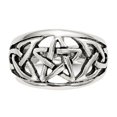 thumbnail image 4 of White Sterling Silver Ring Band Themed Open Back Half Round, 4 of 4