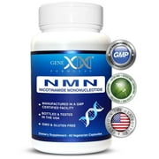 Genex 100% Pure NMN Supplement 250mg per Serving, Boost Nad+ Levels, 60 Veggie Capsules.