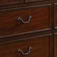 thumbnail image 3 of Benjara Miri 59 Inch 8 Drawer Dresser, Brass Carved Trim Accents, Cherry Oak Brown, 3 of 5