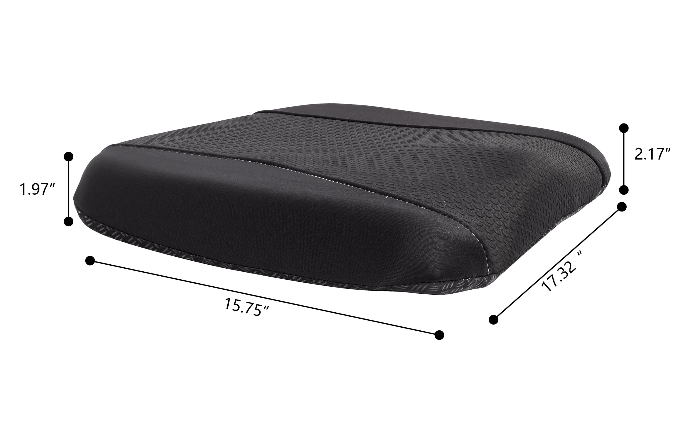 Auto Drive 1-Piece Memory Foam Neoprene Seat Cushion Black Universal Fit, 19CU26