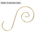 thumbnail image 3 of Uxcell 1 x 2 inch Christmas Ornament Hooks Gold Finish, 30 Counts, 3 of 5