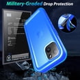 thumbnail image 4 of REJODA-for iPhone 15 Waterproof Case - Compatible with iPhone 15(6.1"), [IP68 Waterproof][Military-Grade Shockproof][Dustproof], 360 Full Body Phone Case Built in Screen & Lens Protector, Blue, 4 of 4