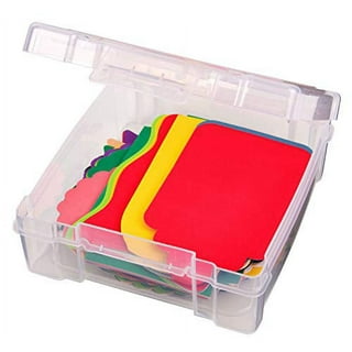ArtBin Essentials One-Compartment 12 x 12 Box Art & Craft Organizer [1]  Plastic Storage Case Clear, 14.125 x 13.625 x 3,6912AB 