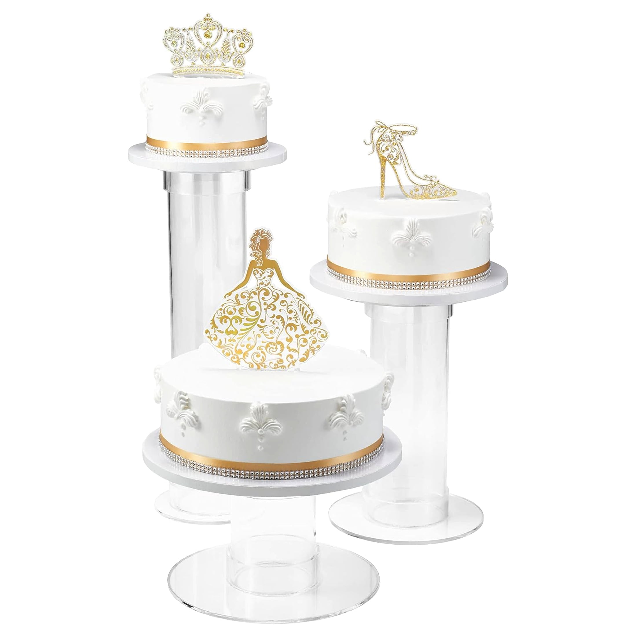Gold Quinceañera Cake Decoration Kit - Walmart.com