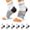 White(6 pairs), variant on Plantar Fasciitis Sock (6 Pairs) for Men and Women, Compression Foot Sleeves with Arch and Ankle Support (Black, Medium)