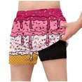 thumbnail image 2 of Amidoa Girls Shorts Soft Casual Summer Elastic Waist Printed Shorts for Kids Pink Size 12, 2 of 5