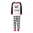 thumbnail image 1 of TSEXIEFOOFU Family Matching Pajamas Set Sunglasses Letter Print Long Sleeve Tops and Plaid Pants Sleepwear, 1 of 9